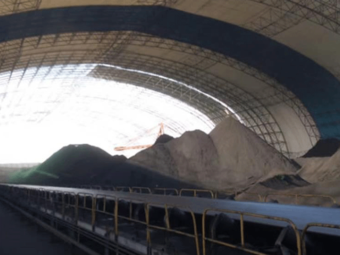 河西煤棚料仓网架